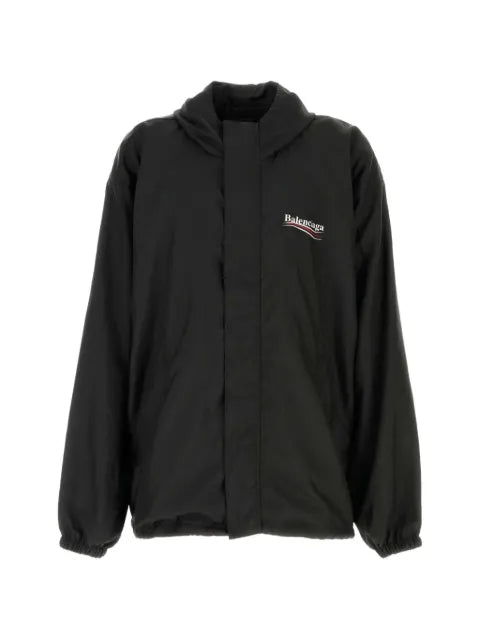 Balenciaga hooded jacket with logo print