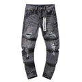 Purple Brand Gray Distressed Jeans
